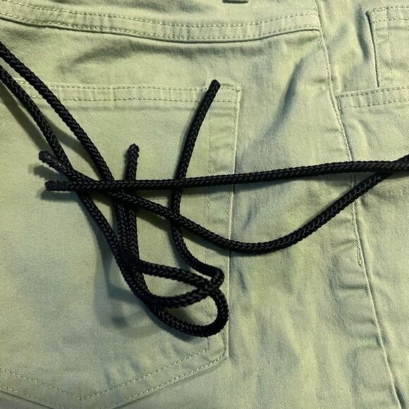 Multi purpose green denim waist bag with front, side and back pockets - Picture 12 of 12